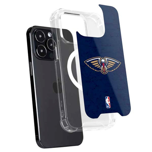 NBA New Orleans Pelicans Distressed iPhone 15 Pro Max MagSafe Case